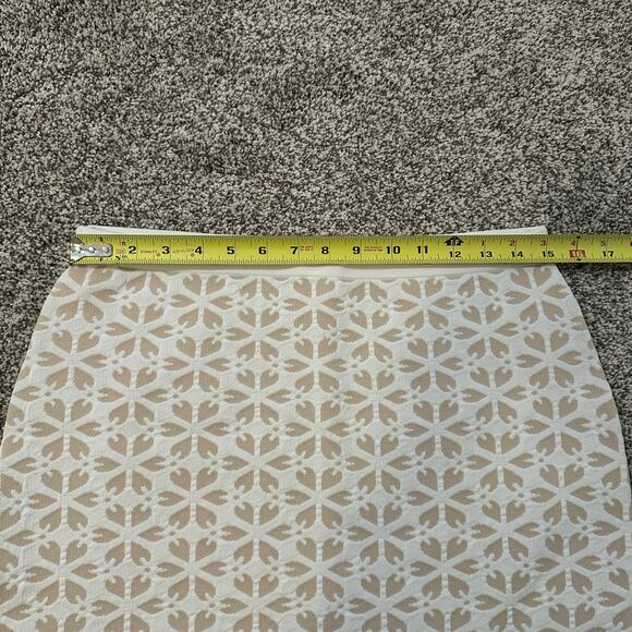 Etcetera white & tan knit knee-length pencil skirt size M - Picture 8 of 8